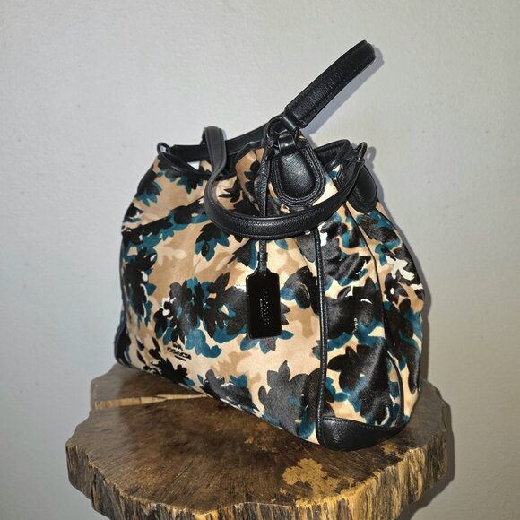 Coach Edie 31 Haircalf Shoulder Bag Scatter Leaf Walnut Multi F38332 NWT - Picture 14 of 16